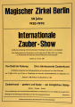 Internationale Zauber-Show (Plakat)