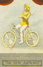 schwebende Radfahrerin