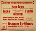 Die Star Revue Moretti präsentiert (Plakat)