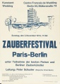 Zauberfestival Paris-Berlin (Plakat)